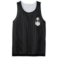 Cute Panda Pocket Mesh Reversible Basketball Jersey Tank