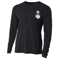 Cute Panda Pocket Cooling Performance Long Sleeve Crew