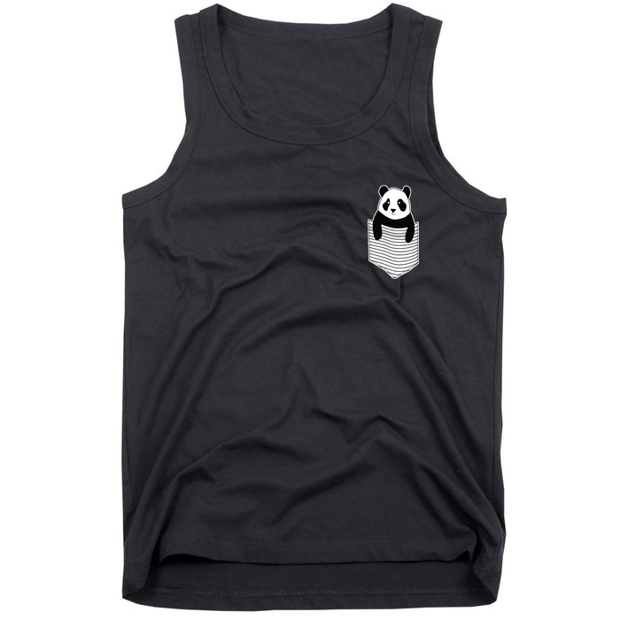 Cute Panda Pocket Tank Top