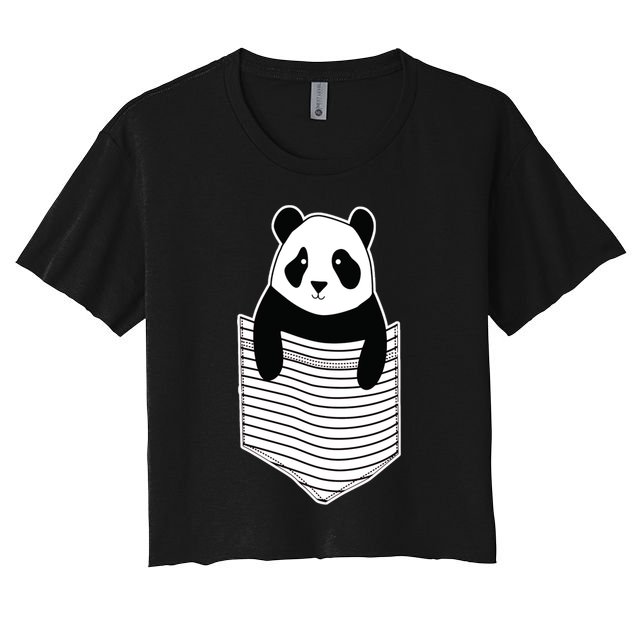 Cute Panda Pocket Crop Top