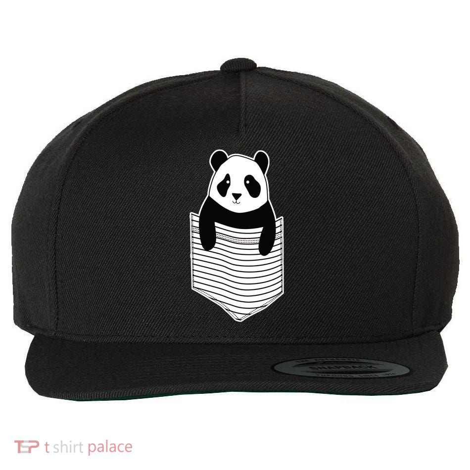 Cute Panda Pocket Wool Snapback Cap