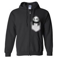 Cute Panda Pocket Full Zip Hoodie