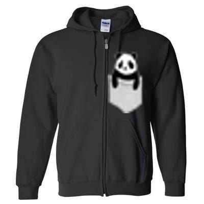 Cute Panda Pocket Full Zip Hoodie