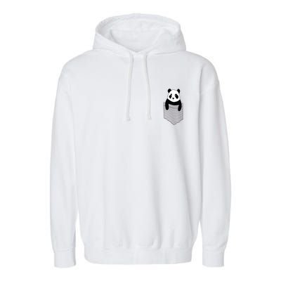 Cute Panda Pocket Garment-Dyed Fleece Hoodie