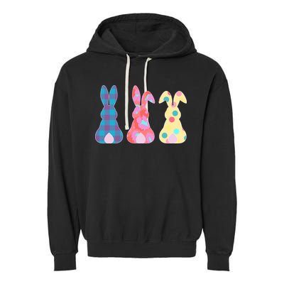 Cute Patterns Easter Bunnies Garment-Dyed Fleece Hoodie