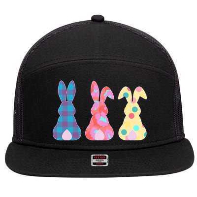 Cute Patterns Easter Bunnies 7 Panel Mesh Trucker Snapback Hat