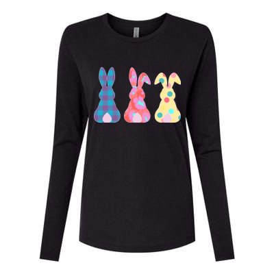 Cute Patterns Easter Bunnies Womens Cotton Relaxed Long Sleeve T-Shirt