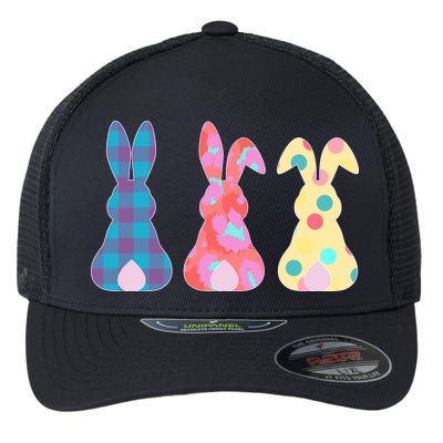 Cute Patterns Easter Bunnies Flexfit Unipanel Trucker Cap