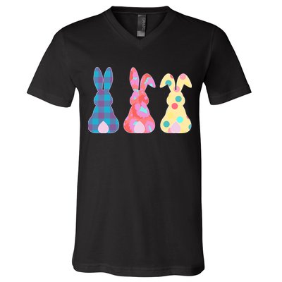 Cute Patterns Easter Bunnies V-Neck T-Shirt
