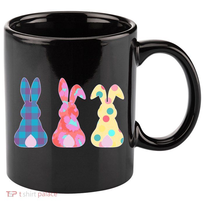 Cute Patterns Easter Bunnies 11oz C Handle Ceramic Mug