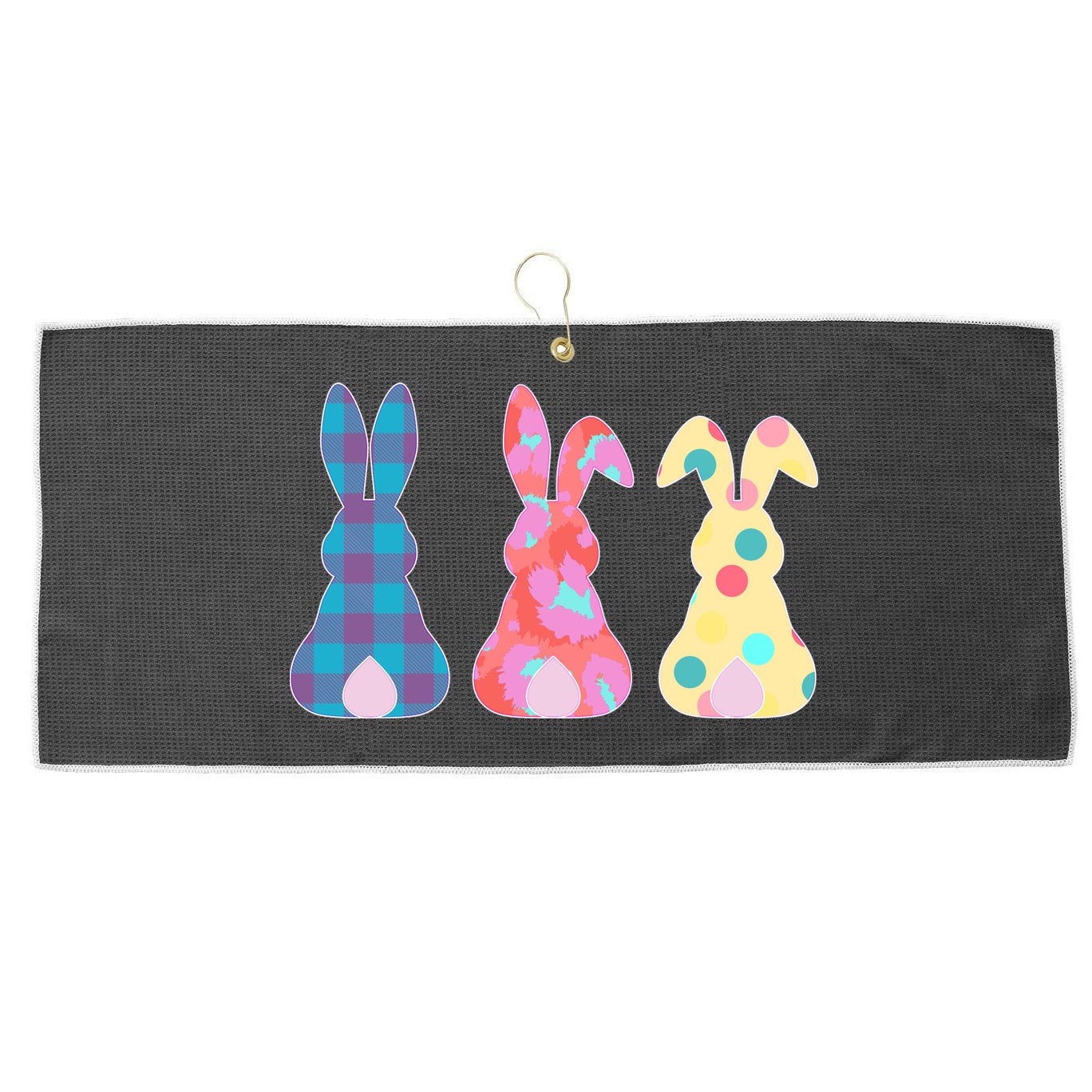 Cute Patterns Easter Bunnies Large Microfiber Waffle Golf Towel