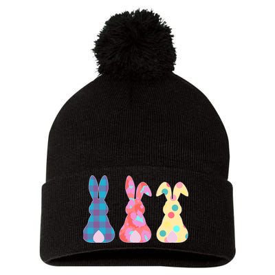 Cute Patterns Easter Bunnies Pom Pom 12in Knit Beanie