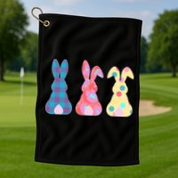Cute Patterns Easter Bunnies Golf Towel