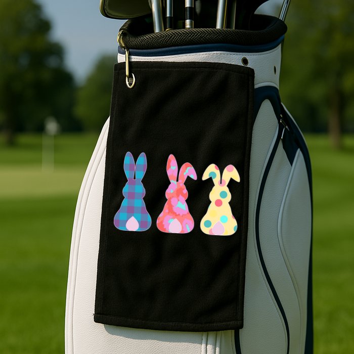 Cute Patterns Easter Bunnies Golf Towel