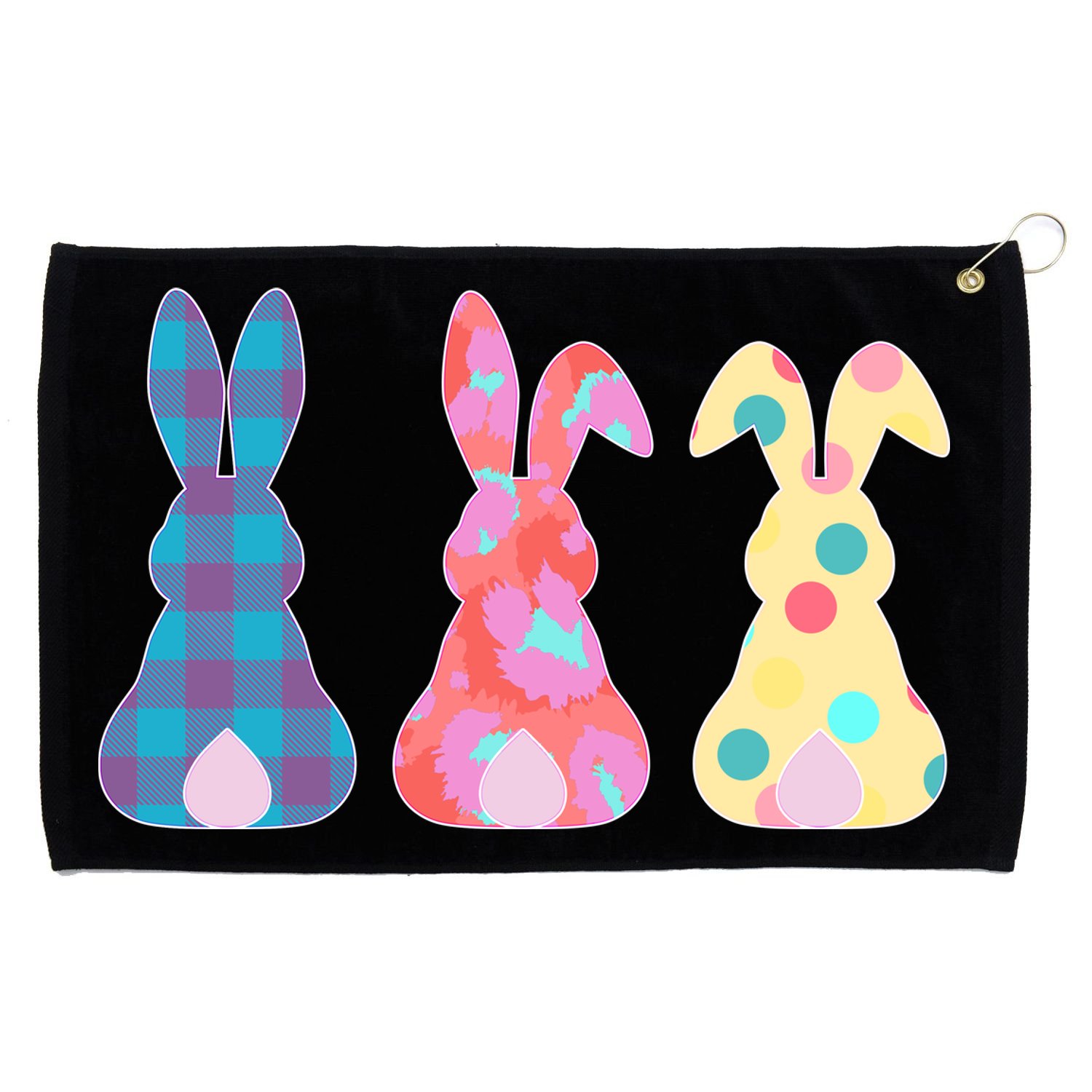 Cute Patterns Easter Bunnies Grommeted Golf Towel