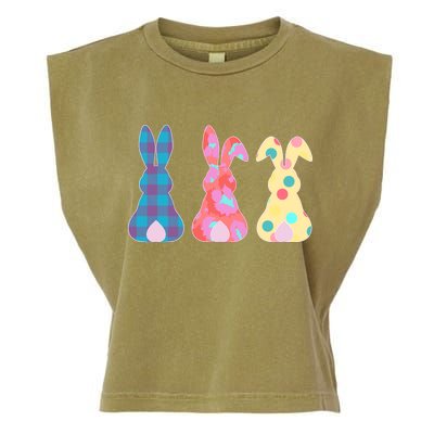 Cute Patterns Easter Bunnies Garment-Dyed Women's Muscle Tee