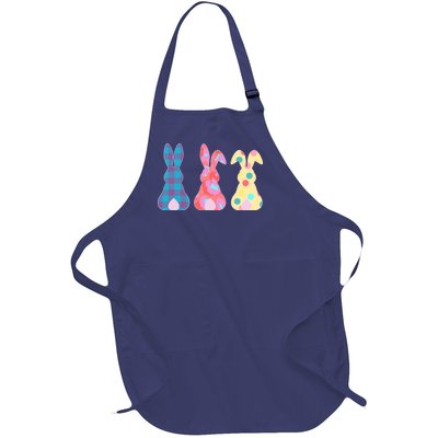 Cute Patterns Easter Bunnies Full-Length Apron With Pockets