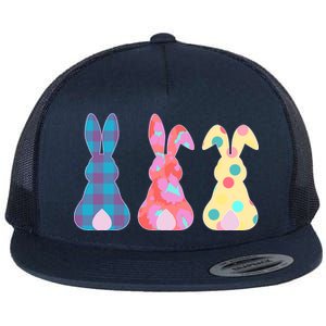 Cute Patterns Easter Bunnies Flat Bill Trucker Hat