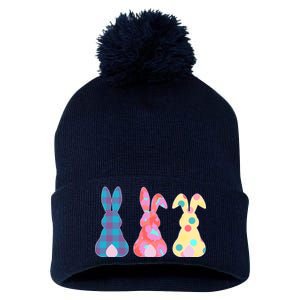 Cute Patterns Easter Bunnies Pom Pom 12in Knit Beanie