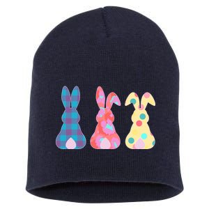 Cute Patterns Easter Bunnies Short Acrylic Beanie