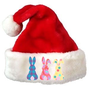 Cute Patterns Easter Bunnies Premium Christmas Santa Hat