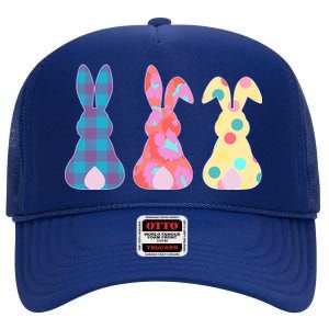 Cute Patterns Easter Bunnies High Crown Mesh Back Trucker Hat