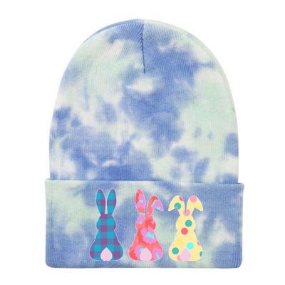 Cute Patterns Easter Bunnies Tie Dye 12in Knit Beanie