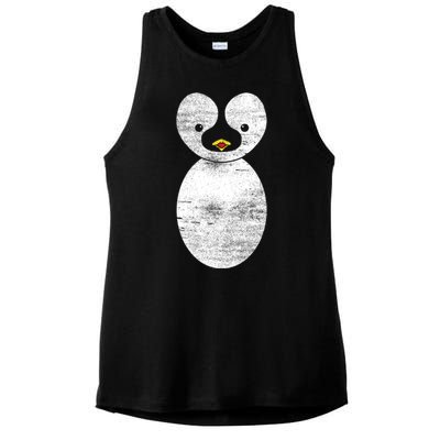 Cute Penguin Ladies PosiCharge Tri-Blend Wicking Tank