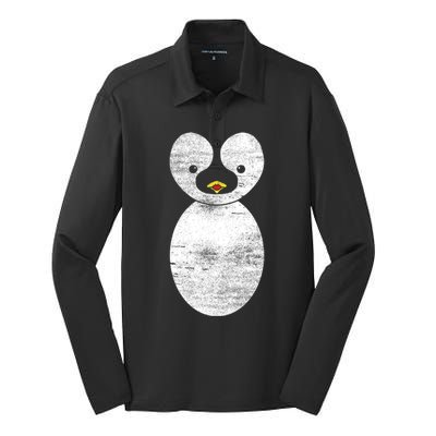 Cute Penguin Silk Touch Performance Long Sleeve Polo