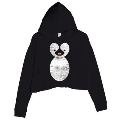 Cute Penguin Crop Fleece Hoodie