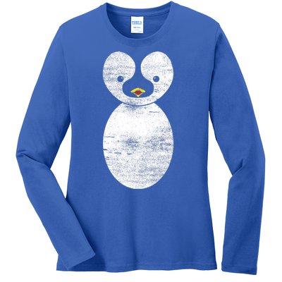 Cute Penguin Ladies Long Sleeve Shirt