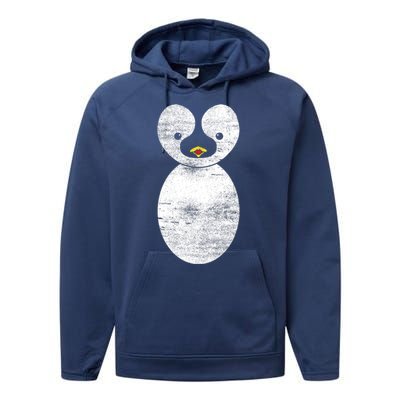 Cute Penguin Performance Fleece Hoodie