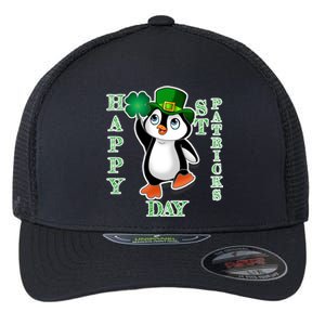 Cute Penguin Happy St Patricks Day Flexfit Unipanel Trucker Cap