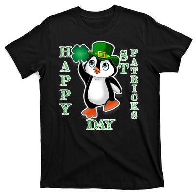 Cute Penguin Happy St Patricks Day T-Shirt