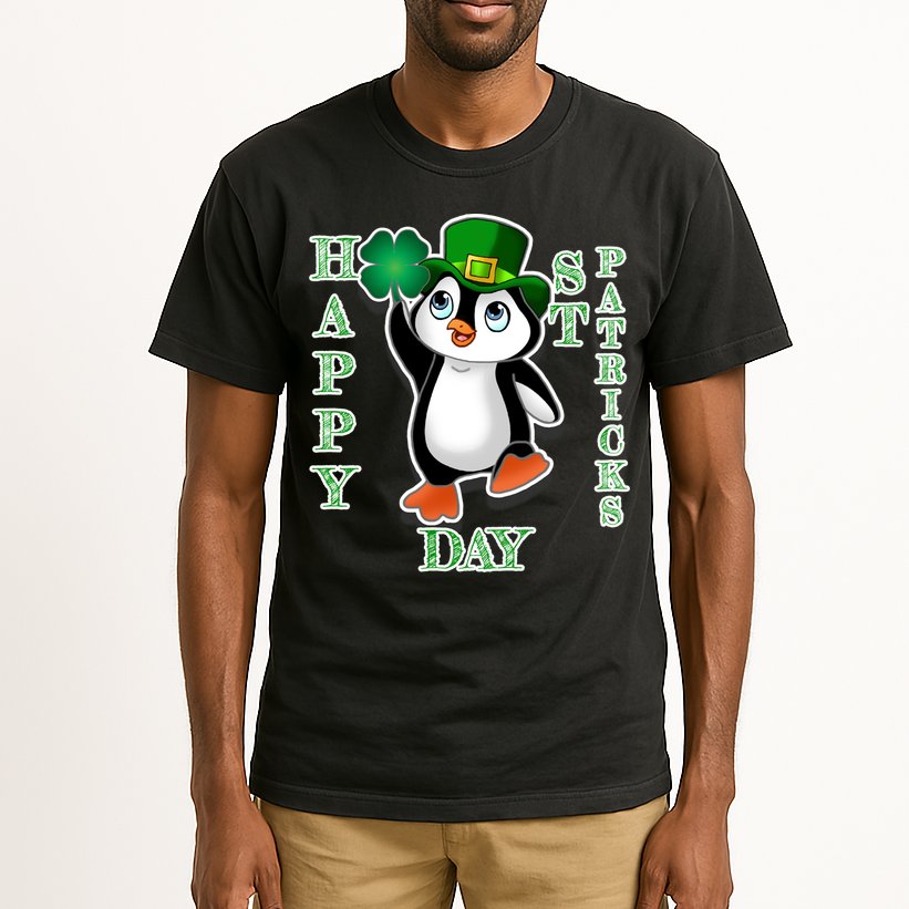 Cute Penguin Happy St Patricks Day Tall T-Shirt