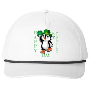 Cute Penguin Happy St Patricks Day Snapback Five-Panel Rope Hat