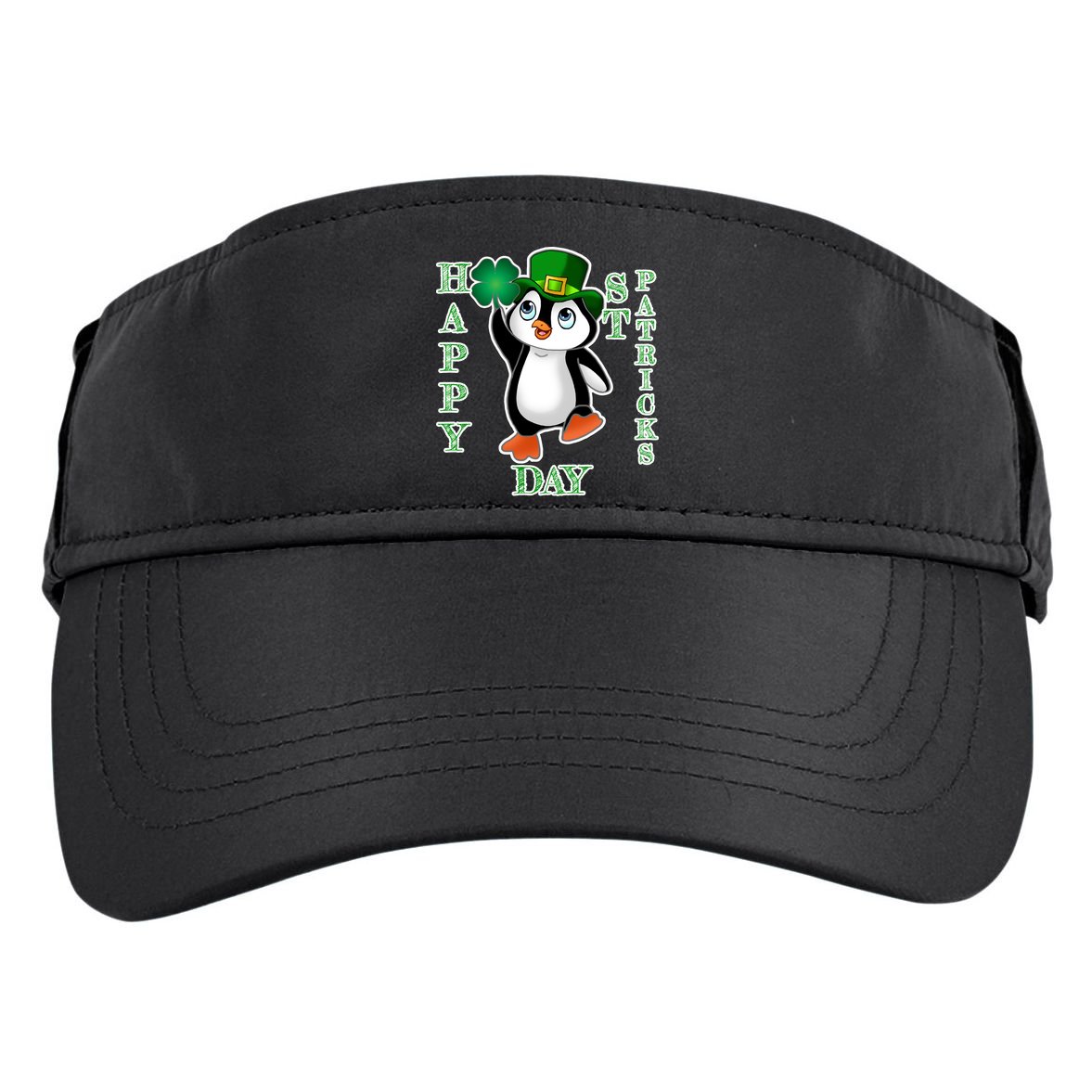Cute Penguin Happy St Patricks Day Adult Drive Performance Visor