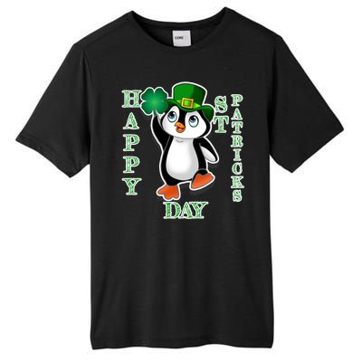 Cute Penguin Happy St Patricks Day Tall Fusion ChromaSoft Performance T-Shirt