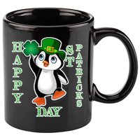 Cute Penguin Happy St Patricks Day 11oz C Handle Ceramic Mug