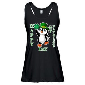 Cute Penguin Happy St Patricks Day Ladies Essential Flowy Tank