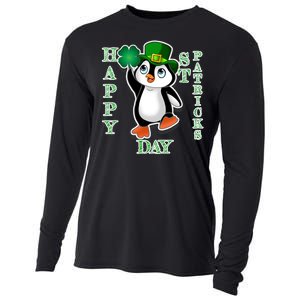 Cute Penguin Happy St Patricks Day Cooling Performance Long Sleeve Crew