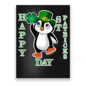 Cute Penguin Happy St Patricks Day Poster