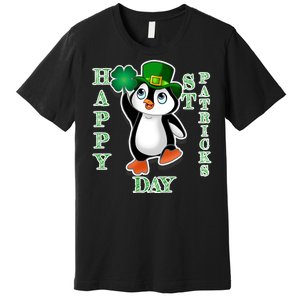 Cute Penguin Happy St Patricks Day Premium T-Shirt