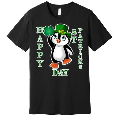 Cute Penguin Happy St Patricks Day Premium T-Shirt