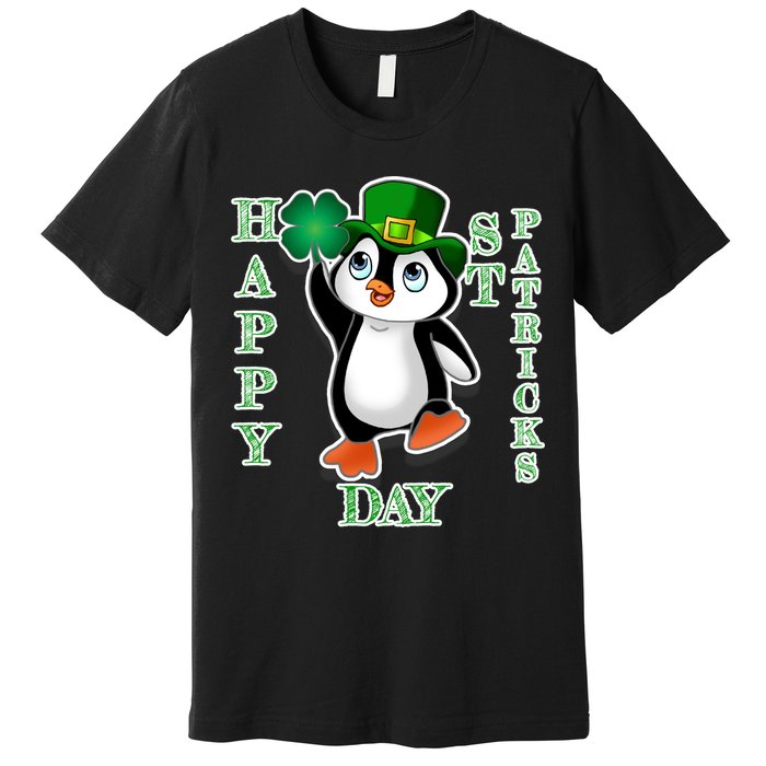 Cute Penguin Happy St Patricks Day Premium T-Shirt