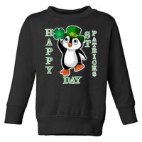 Cute Penguin Happy St Patricks Day Toddler Sweatshirt