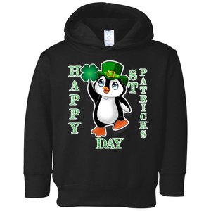 Cute Penguin Happy St Patricks Day Toddler Hoodie