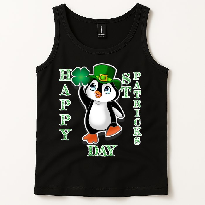 Cute Penguin Happy St Patricks Day Tank Top