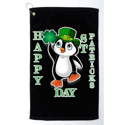 Cute Penguin Happy St Patricks Day Golf Towel