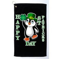 Cute Penguin Happy St Patricks Day Golf Towel
